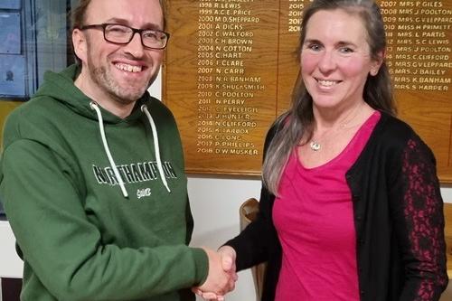 Mark Hampson, president of the RCoDD, pictured with Jen Hitchmough, from Ashby Fields Scouts.