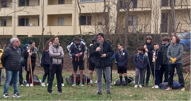 Pinerolo. The scouts celebrate Thinking Day with a mass presided over by the bishop and with the planting of new trees